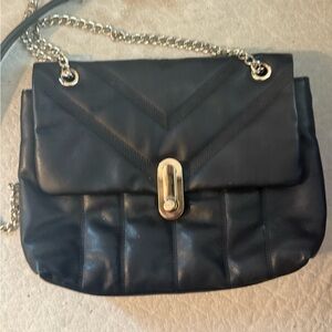 Ted Baker Black Chevron Quilted Shoulder Bag